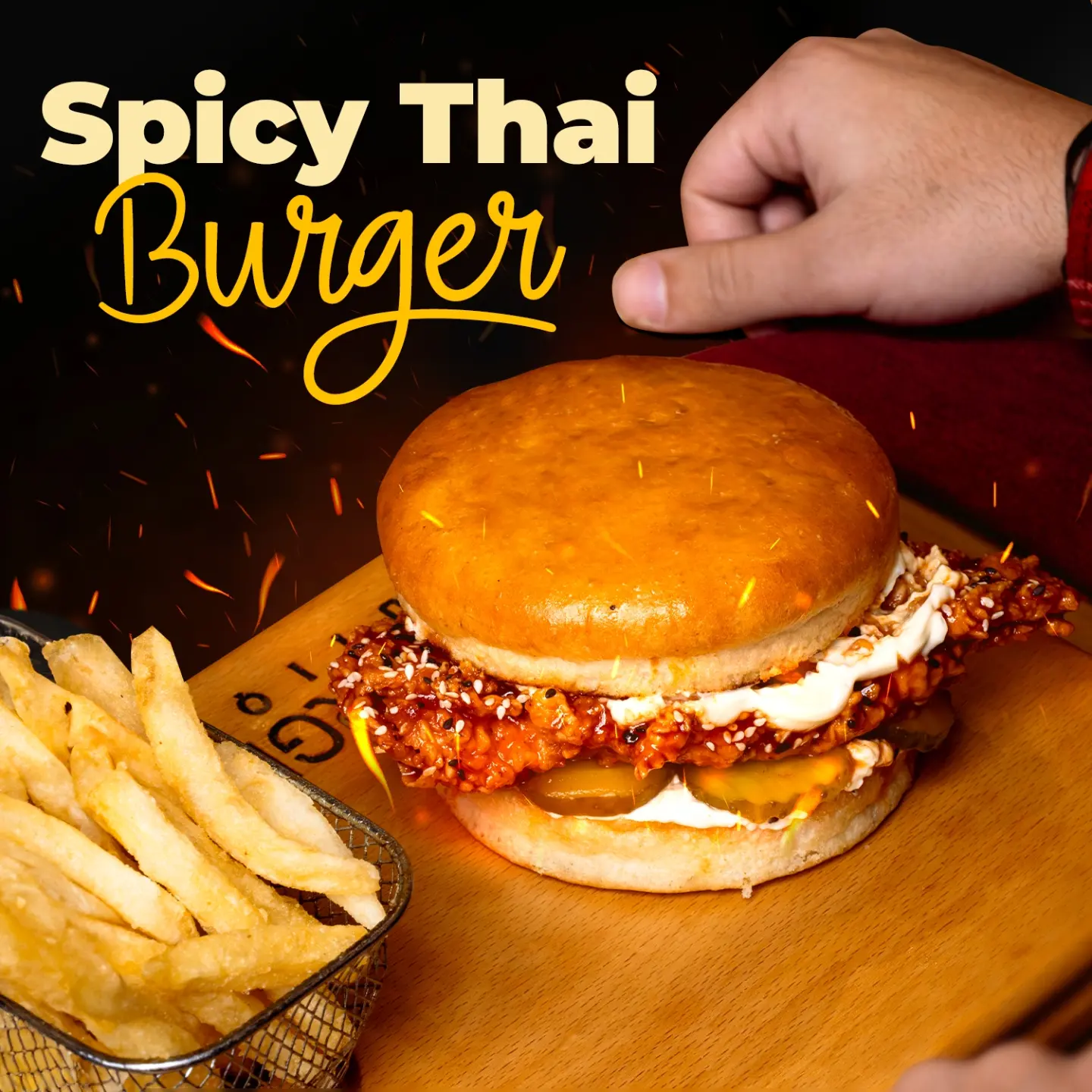 Spicy Thai Chicken Burger